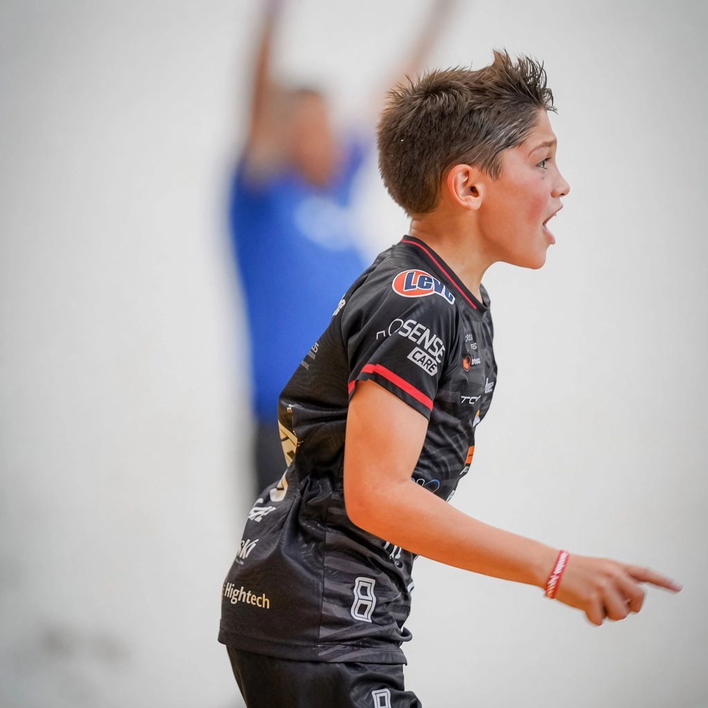 Asafe com uniforme oficial em quadra